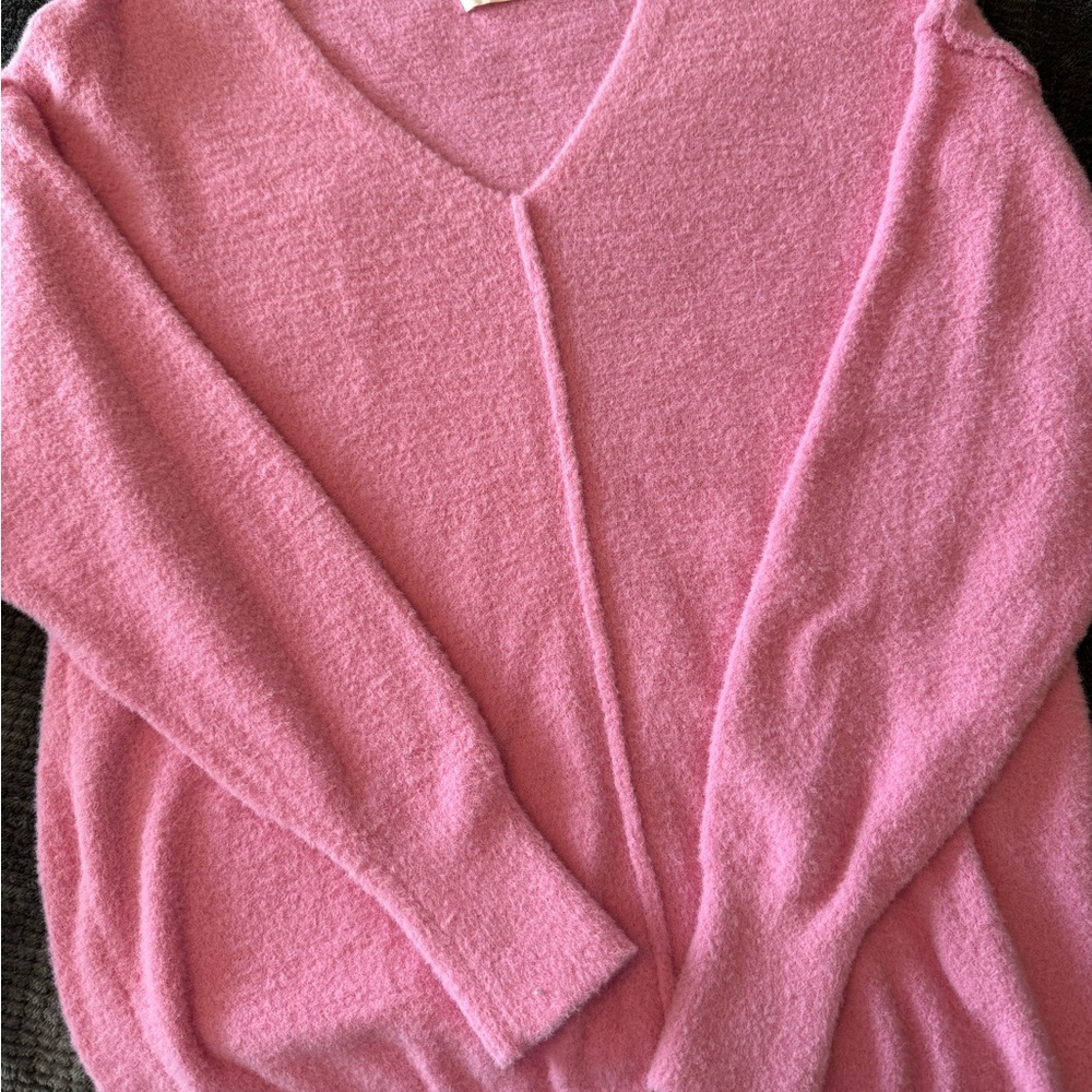 Wilfred Pink V-Neck Sweater - Picture 3 of 5